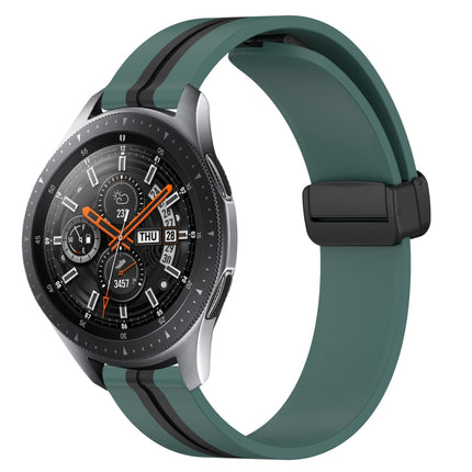 22mm Folding Magnetic Clasp Silicone Watch Band, For Samsung Galaxy Watch3 45mm, For Samsung Galaxy Watch 46mm