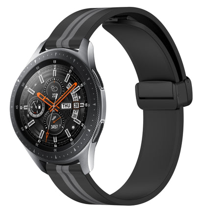 22mm Folding Magnetic Clasp Silicone Watch Band, For Samsung Galaxy Watch3 45mm, For Samsung Galaxy Watch 46mm