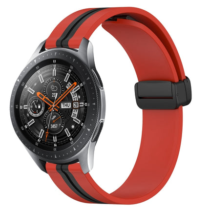 22mm Folding Magnetic Clasp Silicone Watch Band, For Samsung Galaxy Watch3 45mm, For Samsung Galaxy Watch 46mm