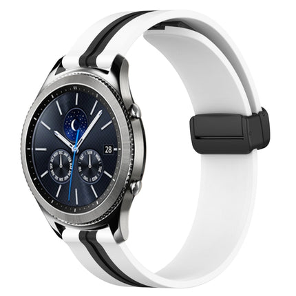 22mm Folding Magnetic Clasp Silicone Watch Band, For Samsung Gear S3 Classic, For Samsung Gear S3 Frontier