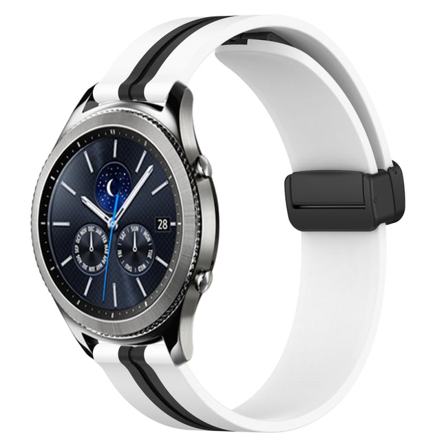 22mm Folding Magnetic Clasp Silicone Watch Band, For Samsung Gear S3 Classic, For Samsung Gear S3 Frontier