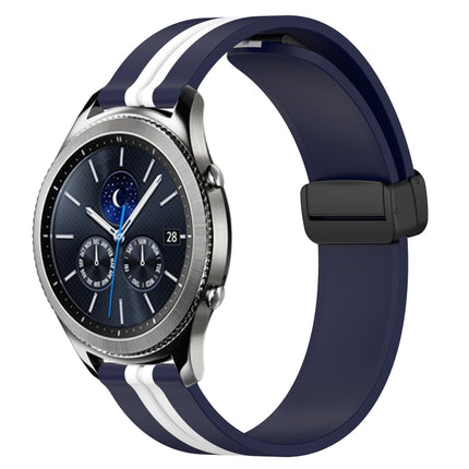 22mm Folding Magnetic Clasp Silicone Watch Band, For Samsung Gear S3 Classic, For Samsung Gear S3 Frontier