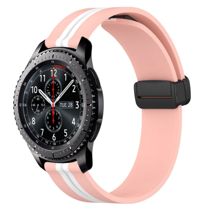 22mm Folding Magnetic Clasp Silicone Watch Band, For Samsung Gear S3 Classic, For Samsung Gear S3 Frontier