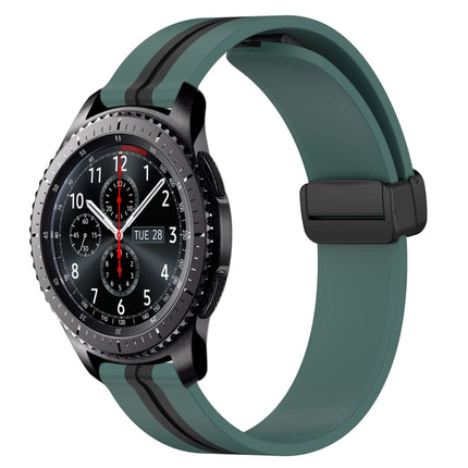 22mm Folding Magnetic Clasp Silicone Watch Band, For Samsung Gear S3 Classic, For Samsung Gear S3 Frontier