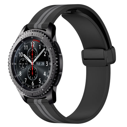 22mm Folding Magnetic Clasp Silicone Watch Band, For Samsung Gear S3 Classic, For Samsung Gear S3 Frontier