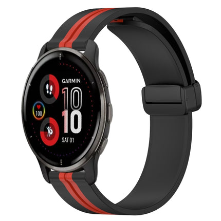 20mm Folding Magnetic Clasp Silicone Watch Band, For Garmin Vivomove Sport, For Garmin Venu 2 Plus