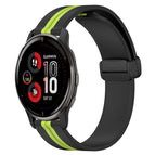 For Garmin Venu 2 Plus / Black+Lime Green