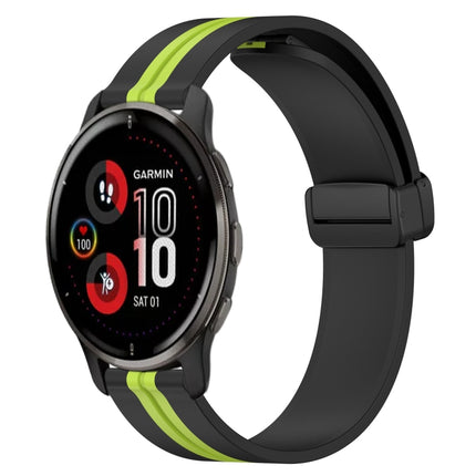 20mm Folding Magnetic Clasp Silicone Watch Band, For Garmin Vivomove Sport, For Garmin Venu 2 Plus