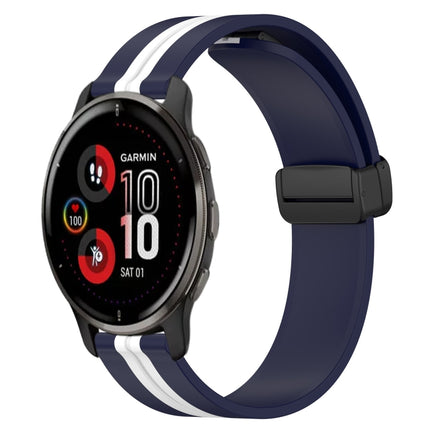 20mm Folding Magnetic Clasp Silicone Watch Band, For Garmin Vivomove Sport, For Garmin Venu 2 Plus