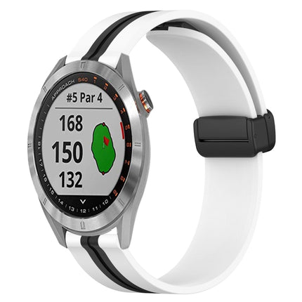 20mm Folding Magnetic Clasp Silicone Watch Band, For Garmin Approach S40, For Garmin Forerunner 158