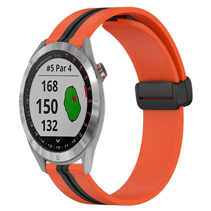 20mm Folding Magnetic Clasp Silicone Watch Band, For Garmin Approach S40, For Garmin Forerunner 158