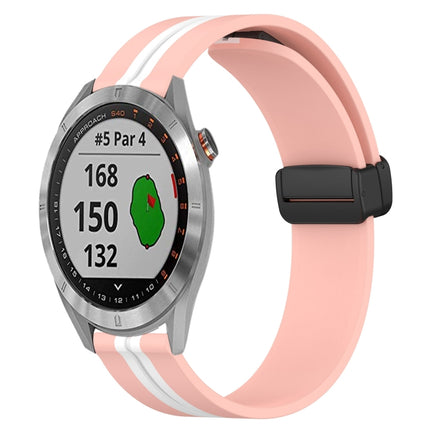 20mm Folding Magnetic Clasp Silicone Watch Band, For Garmin Approach S40, For Garmin Forerunner 158