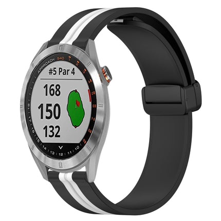 20mm Folding Magnetic Clasp Silicone Watch Band, For Garmin Approach S40, For Garmin Forerunner 158