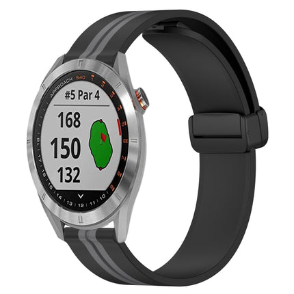 20mm Folding Magnetic Clasp Silicone Watch Band, For Garmin Approach S40, For Garmin Forerunner 158