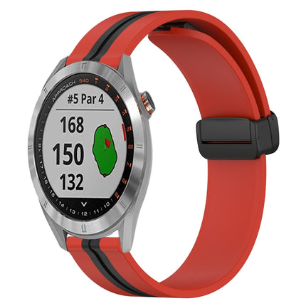 20mm Folding Magnetic Clasp Silicone Watch Band, For Garmin Approach S40, For Garmin Forerunner 158