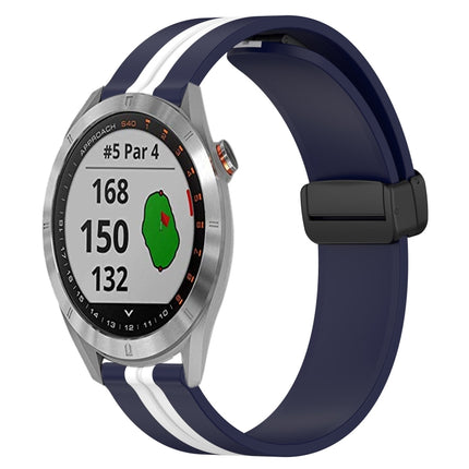 20mm Folding Magnetic Clasp Silicone Watch Band, For Garmin Approach S40, For Garmin Forerunner 158
