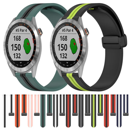 20mm Folding Magnetic Clasp Silicone Watch Band, For Garmin Approach S40, For Garmin Forerunner 158