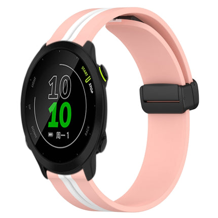 20mm Folding Magnetic Clasp Silicone Watch Band, For Garmin Approach S40, For Garmin Forerunner 158