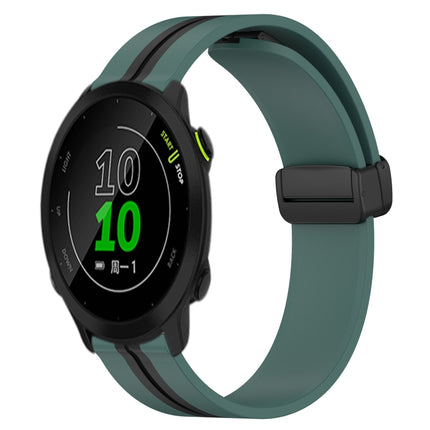 20mm Folding Magnetic Clasp Silicone Watch Band, For Garmin Approach S40, For Garmin Forerunner 158