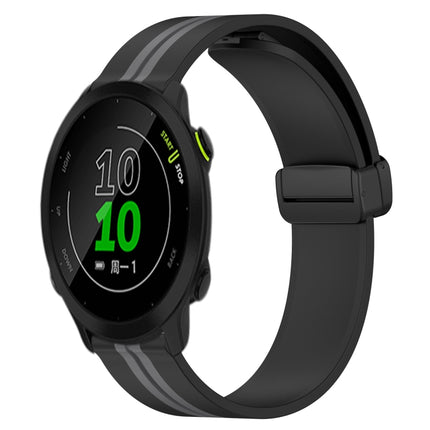 20mm Folding Magnetic Clasp Silicone Watch Band, For Garmin Approach S40, For Garmin Forerunner 158
