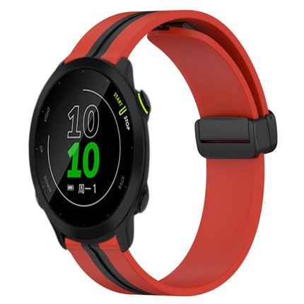 20mm Folding Magnetic Clasp Silicone Watch Band, For Garmin Approach S40, For Garmin Forerunner 158