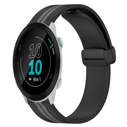 20mm Folding Magnetic Clasp Silicone Watch Band, For Garmin Forerunner 55, For Garmin Venu
