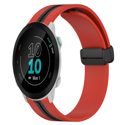 20mm Folding Magnetic Clasp Silicone Watch Band, For Garmin Forerunner 55, For Garmin Venu