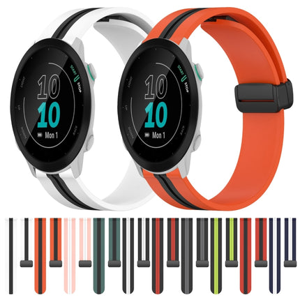 20mm Folding Magnetic Clasp Silicone Watch Band, For Garmin Forerunner 55, For Garmin Venu