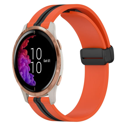 20mm Folding Magnetic Clasp Silicone Watch Band, For Garmin Forerunner 55, For Garmin Venu