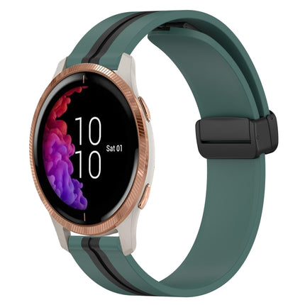 20mm Folding Magnetic Clasp Silicone Watch Band, For Garmin Forerunner 55, For Garmin Venu