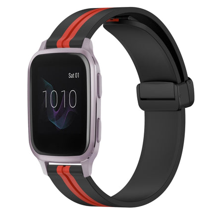 20mm Folding Magnetic Clasp Silicone Watch Band, For Garmin Venu SQ, For Garminmove Luxe