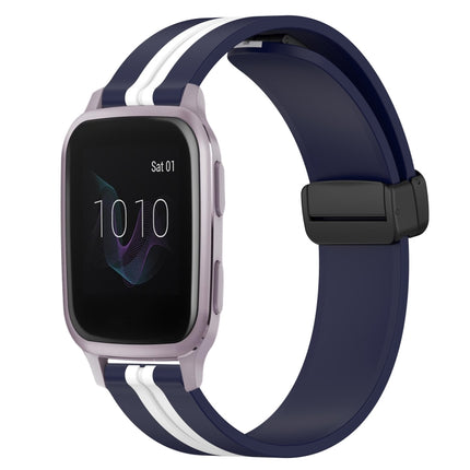 20mm Folding Magnetic Clasp Silicone Watch Band, For Garmin Venu SQ, For Garminmove Luxe