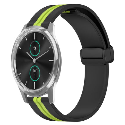 20mm Folding Magnetic Clasp Silicone Watch Band, For Garmin Venu SQ, For Garminmove Luxe