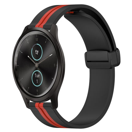 20mm Folding Magnetic Clasp Silicone Watch Band, For Garmin Garminmove Style, For Garmin Forerunner 645 Music