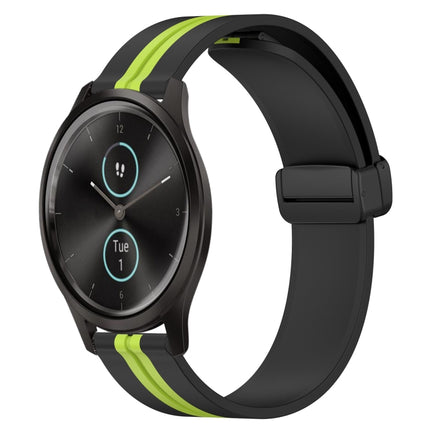20mm Folding Magnetic Clasp Silicone Watch Band, For Garmin Garminmove Style, For Garmin Forerunner 645 Music