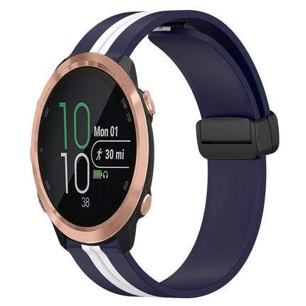 20mm Folding Magnetic Clasp Silicone Watch Band, For Garmin Garminmove Style, For Garmin Forerunner 645 Music