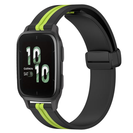 20mm Folding Magnetic Clasp Silicone Watch Band, For Garmin Forerunner Sq2, For Garmin Forerunner Sq2 Music