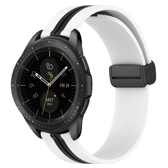 20mm Folding Magnetic Clasp Silicone Watch Band, For Samsung Galaxy Watch 42mm