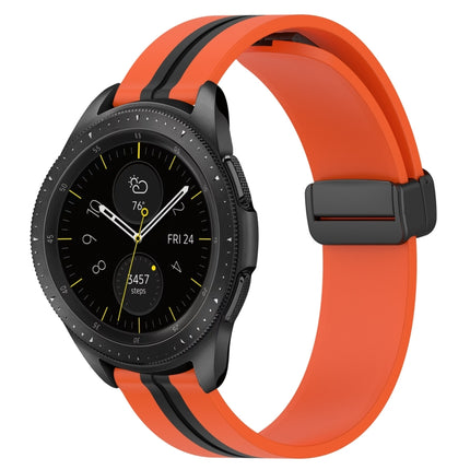 20mm Folding Magnetic Clasp Silicone Watch Band, For Samsung Galaxy Watch 42mm
