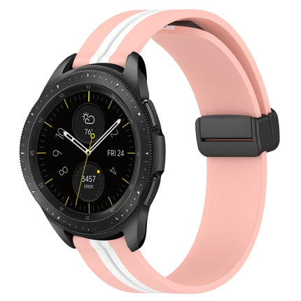 20mm Folding Magnetic Clasp Silicone Watch Band, For Samsung Galaxy Watch 42mm