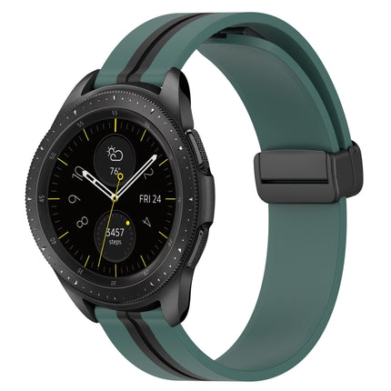 20mm Folding Magnetic Clasp Silicone Watch Band, For Samsung Galaxy Watch 42mm