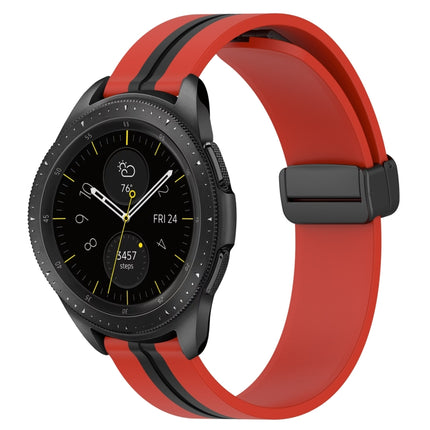 20mm Folding Magnetic Clasp Silicone Watch Band, For Samsung Galaxy Watch 42mm