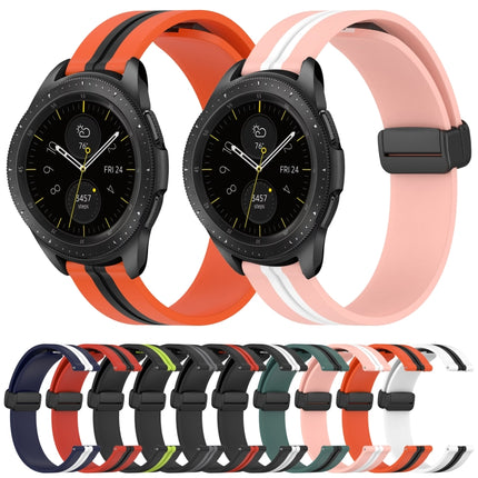 20mm Folding Magnetic Clasp Silicone Watch Band, For Samsung Galaxy Watch 42mm