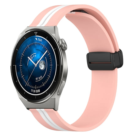 20mm Folding Magnetic Clasp Silicone Watch Band, For Huawei Watch GT3 Pro 43mm, For Huawei Watch GT3 42mm