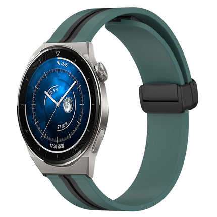 20mm Folding Magnetic Clasp Silicone Watch Band, For Huawei Watch GT3 Pro 43mm, For Huawei Watch GT3 42mm