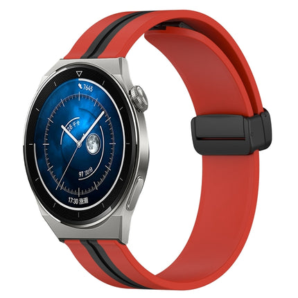 20mm Folding Magnetic Clasp Silicone Watch Band, For Huawei Watch GT3 Pro 43mm, For Huawei Watch GT3 42mm