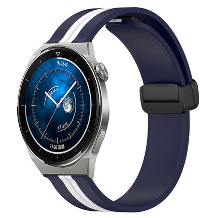 20mm Folding Magnetic Clasp Silicone Watch Band, For Huawei Watch GT3 Pro 43mm, For Huawei Watch GT3 42mm