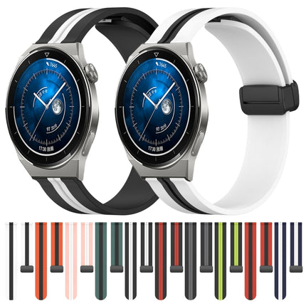 20mm Folding Magnetic Clasp Silicone Watch Band, For Huawei Watch GT3 Pro 43mm, For Huawei Watch GT3 42mm