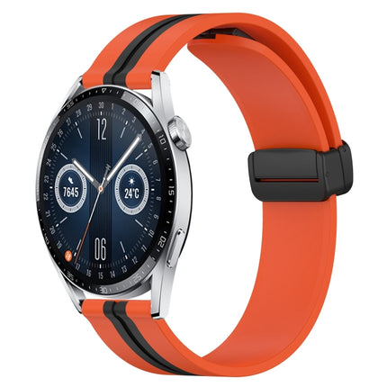 20mm Folding Magnetic Clasp Silicone Watch Band, For Huawei Watch GT3 Pro 43mm, For Huawei Watch GT3 42mm