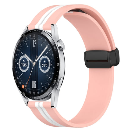 20mm Folding Magnetic Clasp Silicone Watch Band, For Huawei Watch GT3 Pro 43mm, For Huawei Watch GT3 42mm
